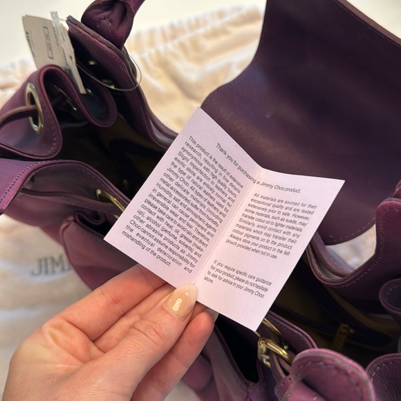 Jimmy Choo purple leather Rhona Hobo bag / purse - Picture 11 of 17